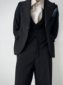 1930s European Tuxedo 'Black Tie' Three Piece Wool Suit