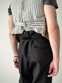 1930s European Buckle Back Striped Trousers