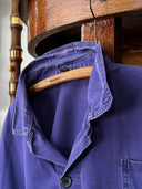 1970s French Workwear Thrashed Purple Chore Jacket