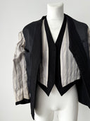 1947 Dated British Three Piece 'Demob' Pinstripe Wool Suit