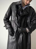 1942 Dated Swiss Army Belted Leather Trench Coat