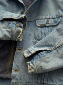 1980s Lee Storm Rider Faded Lined Denim Jacket