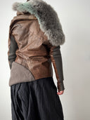 Alessandra Marchi Artisanal Leather Fur Jacket