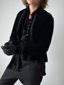 1880s Victorian Velvet Soutache Bodice