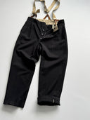 1940s European Striped Wool Suit Trousers