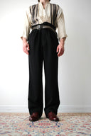 1950s European Tuxedo Wool Trousers