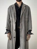 1950s French Workwear Chambray Thrashed Atelier Coat