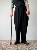 1940s European Peaked Lapel Three Piece Wool Suit
