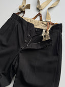 1940s European Striped Wool Suit Trousers