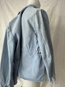 1950s Swiss Army Work Metal Button Denim Chore Jacket