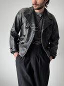 1940s European Moto Double Breasted Jacket