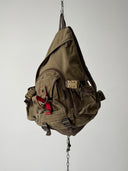 2000s Avant Garde Khaki Sling Bag
