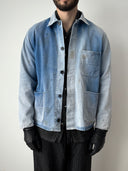 1980s German Workwear HBT Sun Faded Chore Jacket
