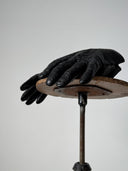 Old European Black Leather Gloves