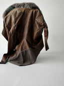 Alessandra Marchi Artisanal Leather Fur Jacket