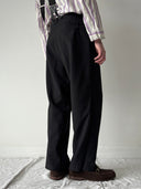 1940s European Striped Wool Suit Trousers