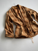 1960s European Wool Checked Smoking Lounge Jacket
