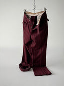 1970s European Slim Burgundy Slacks