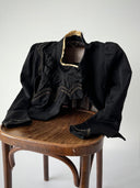 1900s Antique Victorian Silk Boned Bodice