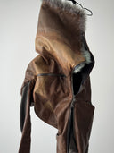 Alessandra Marchi Artisanal Leather Fur Jacket
