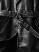 1940s German Officer Pigskin Leather Trench Coat