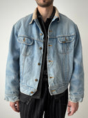 1980s Lee Storm Rider Faded Lined Denim Jacket