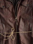 Vintage Barbour 'Cameron' Women's Brown Wax Coat
