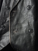 1960s Swiss Army 'Le Belier Paris' Faded Leather Trench