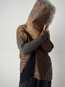 Alessandra Marchi Artisanal Leather Fur Jacket