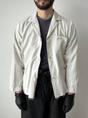 1970s French Workwear Sanfor White Chore Jacket
