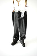 1940s Swiss Bespoke Striped Trousers