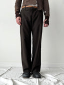 2000s Dirk Bikkembergs Low Rise Brown Trousers