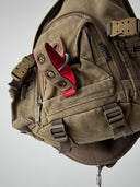2000s Avant Garde Khaki Sling Bag