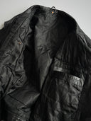 1980s Swedish Army Type Motorcycle Leather Jacket