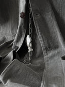 1950s French Workwear Chambray Thrashed Atelier Coat