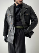 1980s German Police Leather Jacket