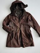 Vintage Barbour 'Cameron' Women's Brown Wax Coat