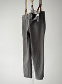 1950s French Workwear Salt & Pepper Cotton Pique Trousers