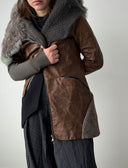 Alessandra Marchi Artisanal Leather Fur Jacket