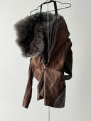 Alessandra Marchi Artisanal Leather Fur Jacket