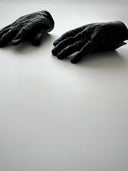Old European Black Leather Gloves