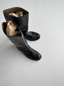 1970s Soviet Union Officer Leather Boots