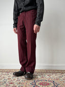 1970s European Slim Burgundy Slacks