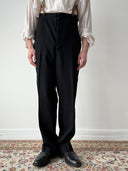 1920s German Buckle Back Worsted Wool Suit Trousers