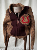 Vintage Jim & Larry Sportswear Hand Knit Wool Cardigan