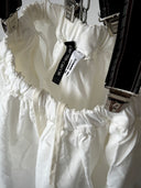 Comme Des Garcons White Midi Skirt