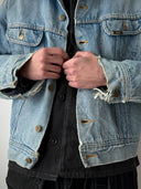 1980s Lee Storm Rider Faded Lined Denim Jacket
