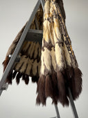 Vintage Fur Hooded Poncho