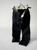 1960s British Tuxedo Suspenders Wool Trousers