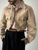1950s Austrian Work Duck Canvas Reworked Cyclist Jacket